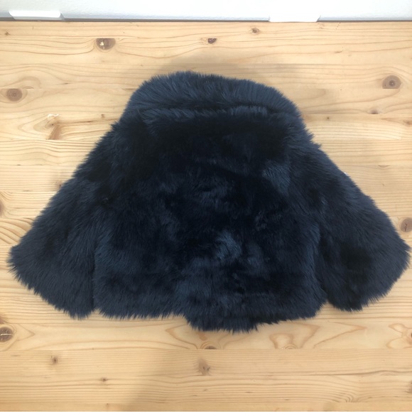 Janie And Jack Faux Fur Blue Jacket Girls Size 2T New Festive Winter Christmas - Picture 6 of 6